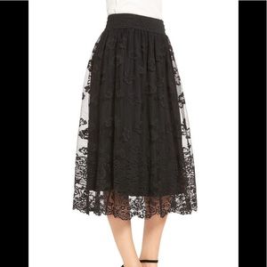 NWT Black Lace BP skirt